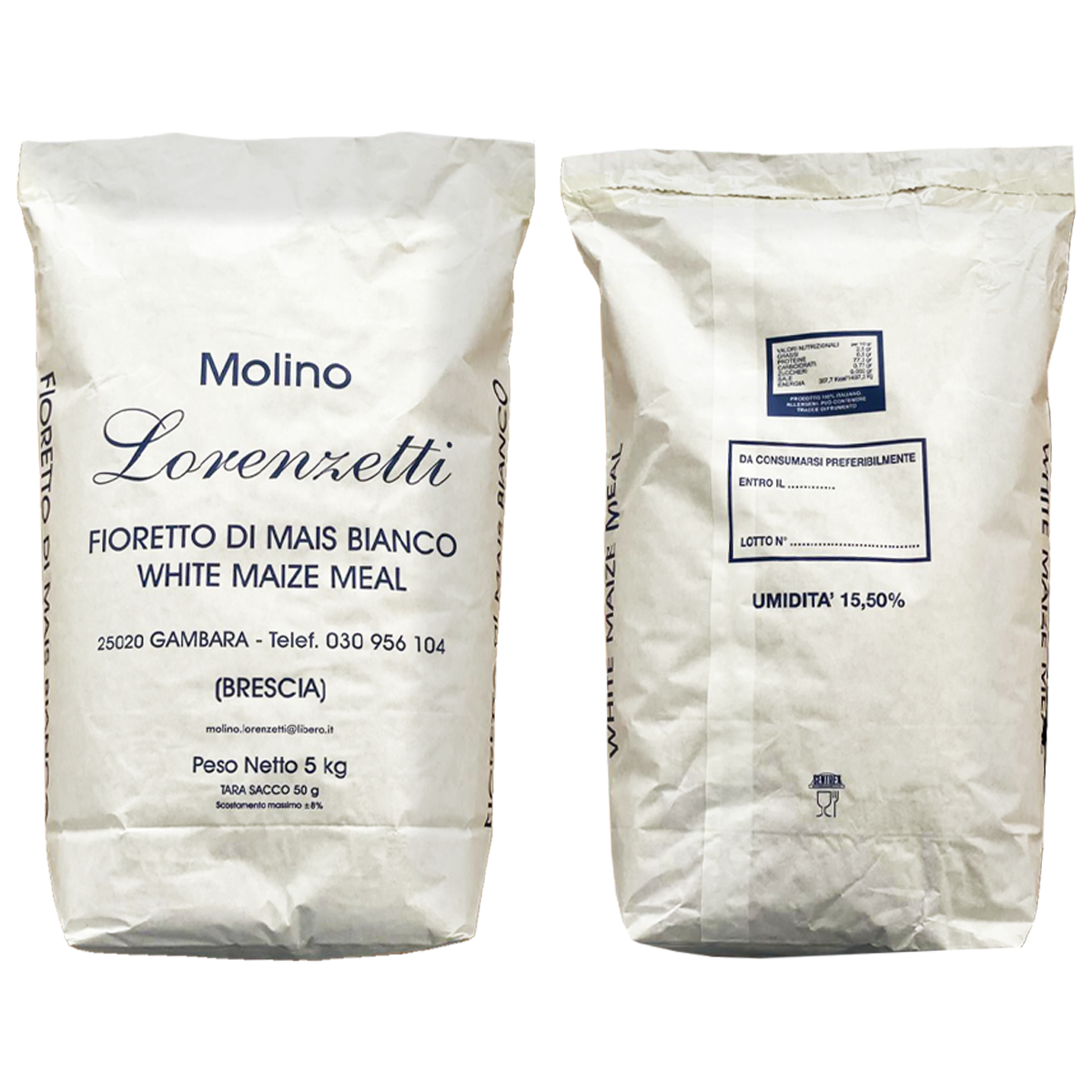 Molino Lorenzetti white corn flour 5kg